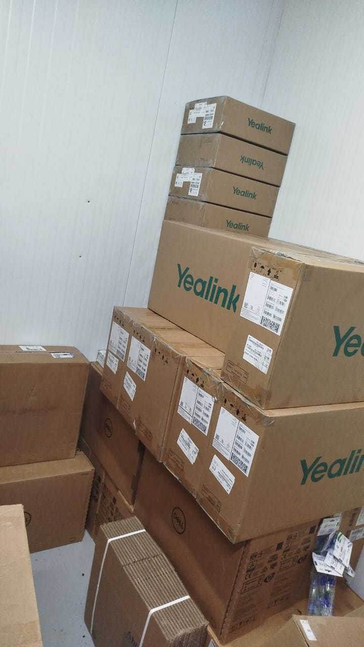 Carga Yealink + Dell transportada pela BP